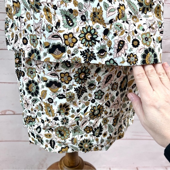 A.L.C. Silk Floral Paisley Tordi Long Sleeve Peplum Pocket Dress - Picture 5 of 11